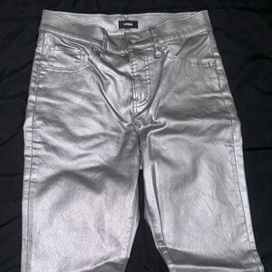 Express Shimmering Silver Pants